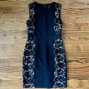 NWOT J. Crew Sheath Lace Panel Dress | Size 8